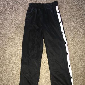 garage snap button track pants